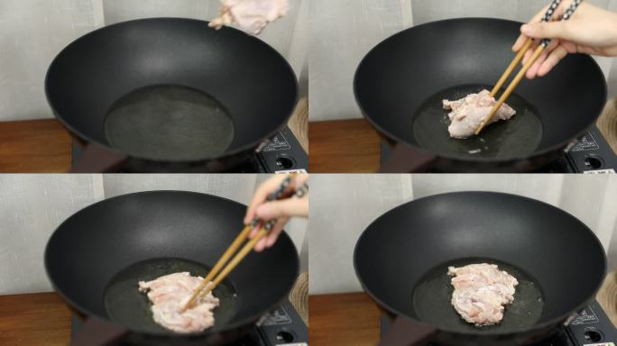 鸡排煎鸡排照烧鸡排煎锅不粘锅