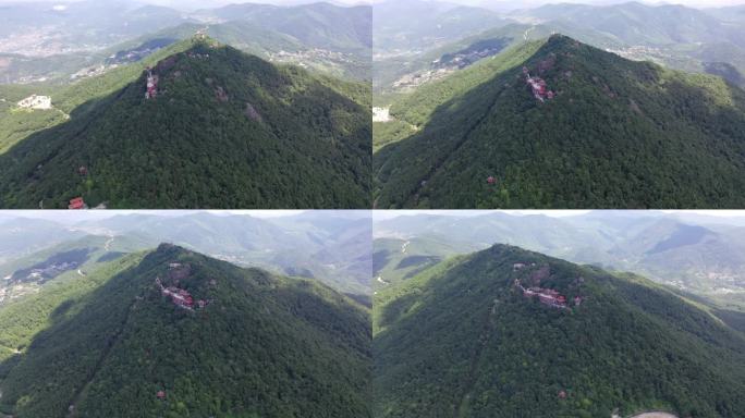 泉州山峰仙公山景区航拍山顶风景森林山脉