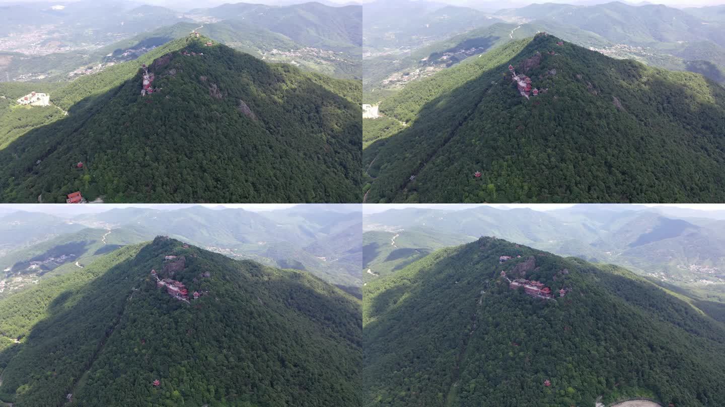 泉州山峰仙公山景区航拍山顶风景森林山脉