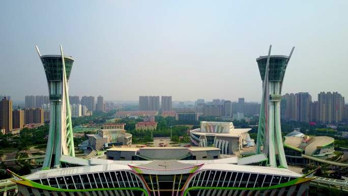 潍坊 文化艺术中心 航拍 大楼 市政大楼