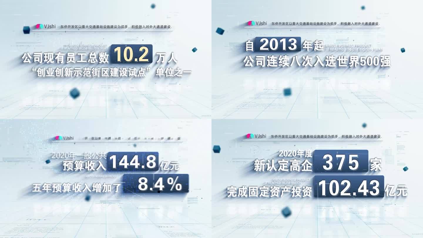 科技企业信息数据展示AE模板