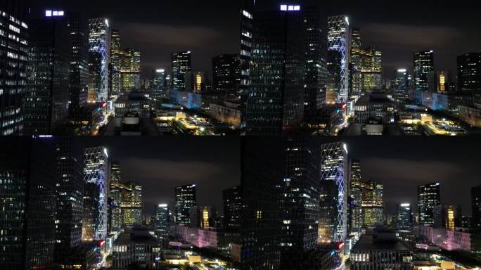 深圳市软件产业基地航拍4K夜景