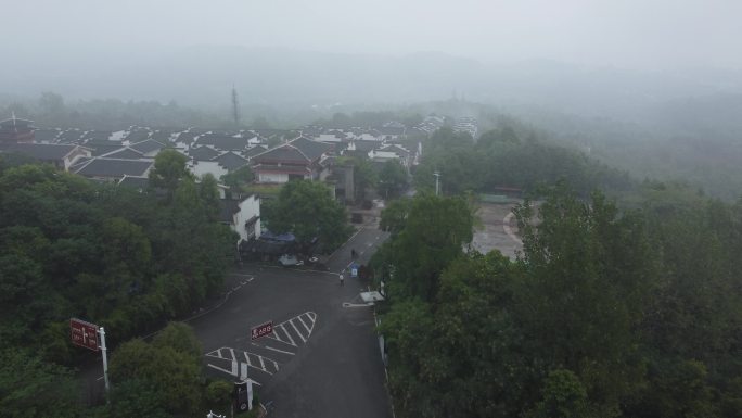 四川省德阳市罗江区白马关景区倒湾古镇航拍