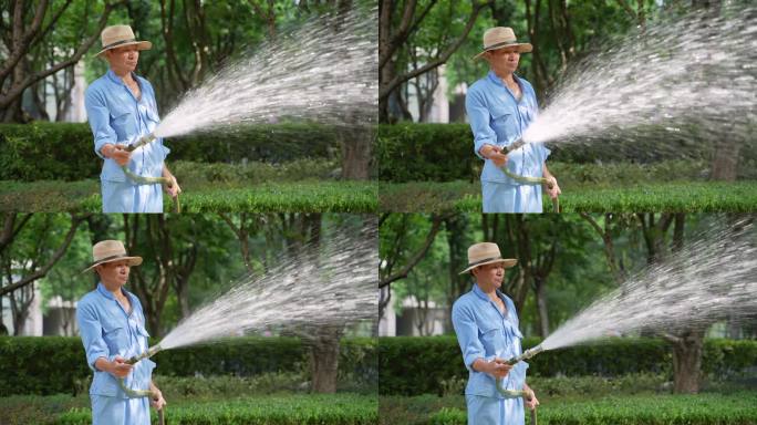 社区园艺浇花洒水