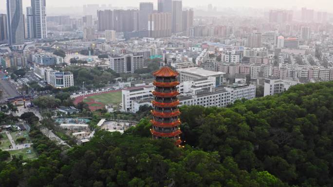 深圳市光明新区红花山公园航拍