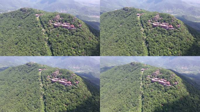 泉州山峰仙公山景区航拍山顶风景森林山脉