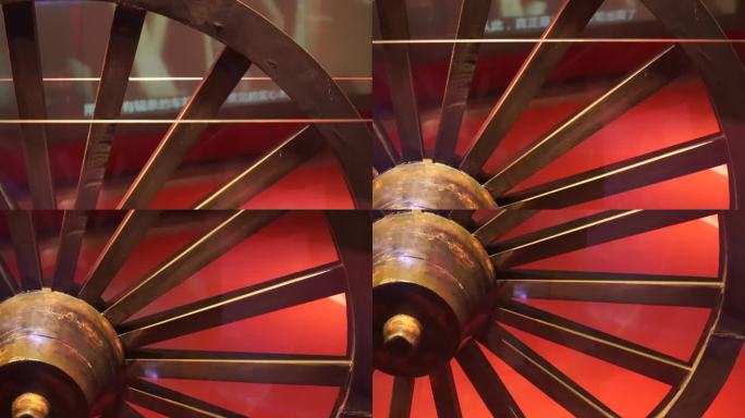 中国古代车轱辘车轴马车车轮