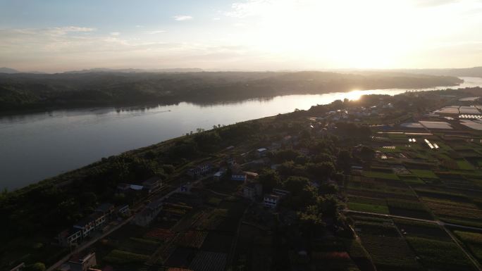 南溪县长江 夕阳