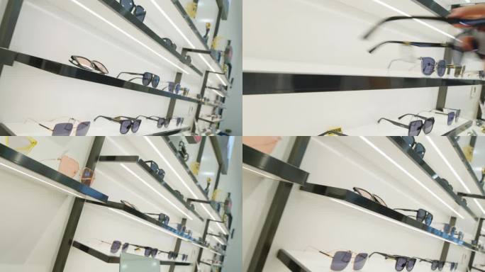 潮流年轻人拿眼镜