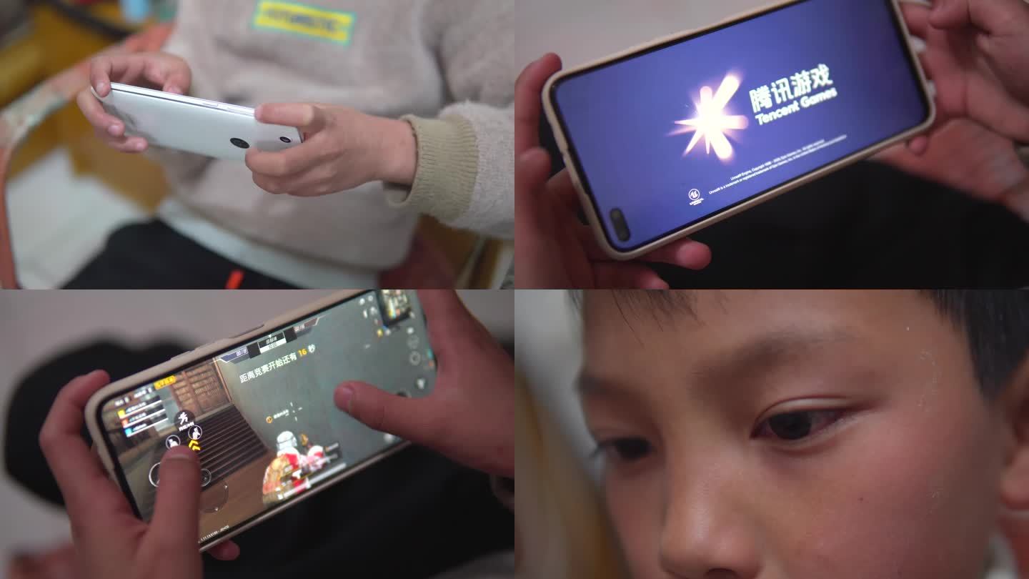 小孩玩手机和平板电脑娱乐实拍高清视频素材