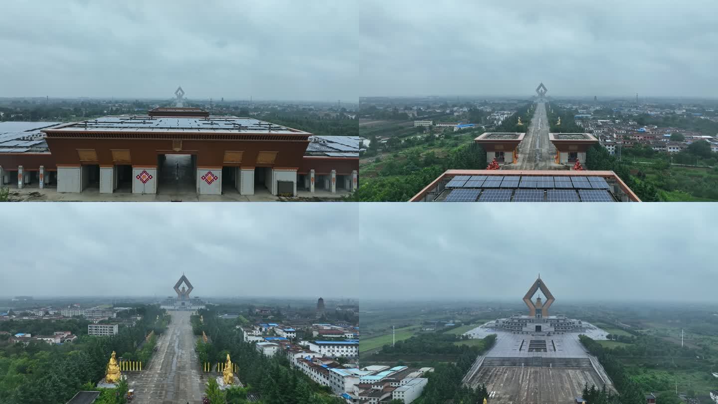 航拍法门寺合十舍利塔