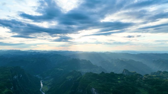 4K航拍湖南湘西山区德夯大峡谷5