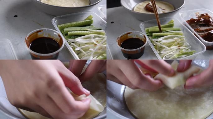 北京烤鸭脆皮鸭家庭享受美食