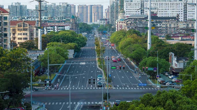 城市马路公路车流延时