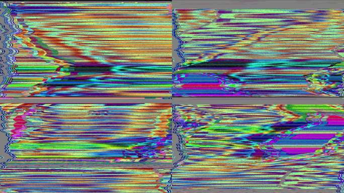 电视故障、静态噪声、失真信号问题、错误视频损坏、80年代复古风格