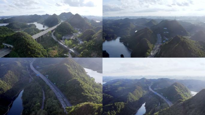 贵州喀斯特山水地貌高速公路建设沪昆高速