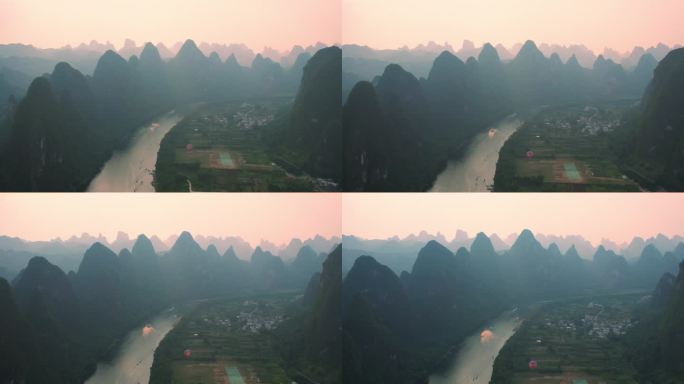 广西桂林山水航拍