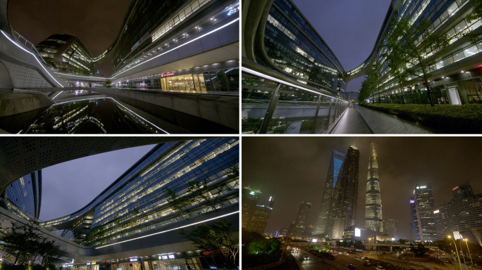 4K_上海环球金融中心CBD延时