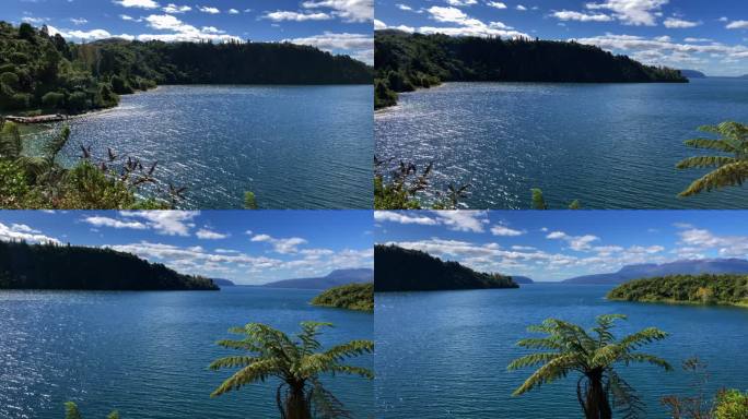 新西兰塔拉韦拉湖风景图，4K分辨率