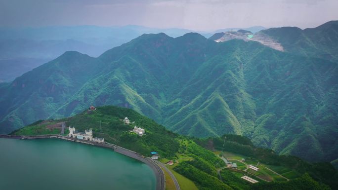 航拍：浙江省安吉县天荒坪抽水蓄能电站