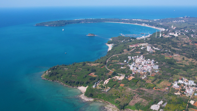 海岛岛屿海边航拍