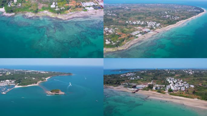 海岛岛屿海边航拍