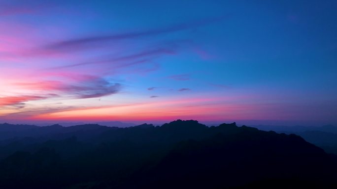 4K航拍张家界武陵山脉山区晨曦日出合集3