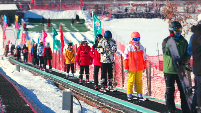 冰雪乐园 滑雪场 速度