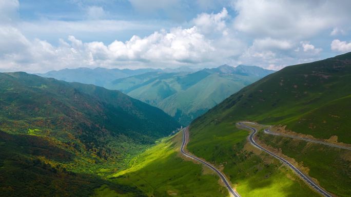 4K航拍延时四川省甘孜州夹金山旅行高原