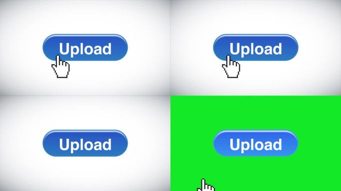 用鼠标光标点击蓝色上传Web界面按钮4K股票视频