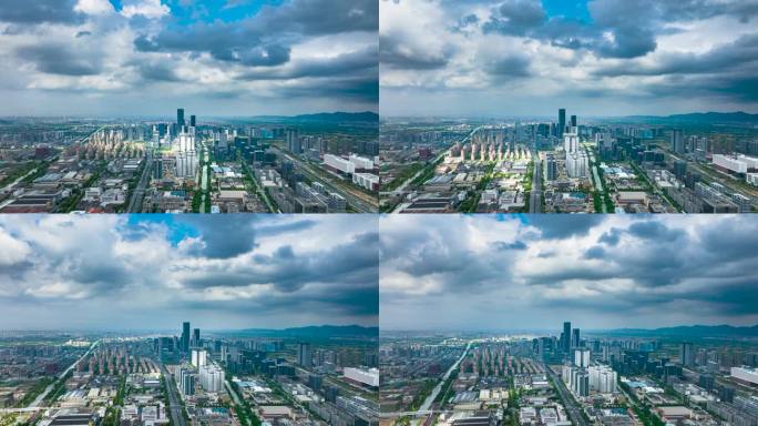 杭州未来科技城核心区延时摄影4K素材