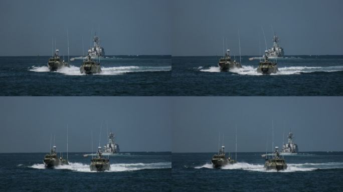 特种部队船只参加舰队军事演习