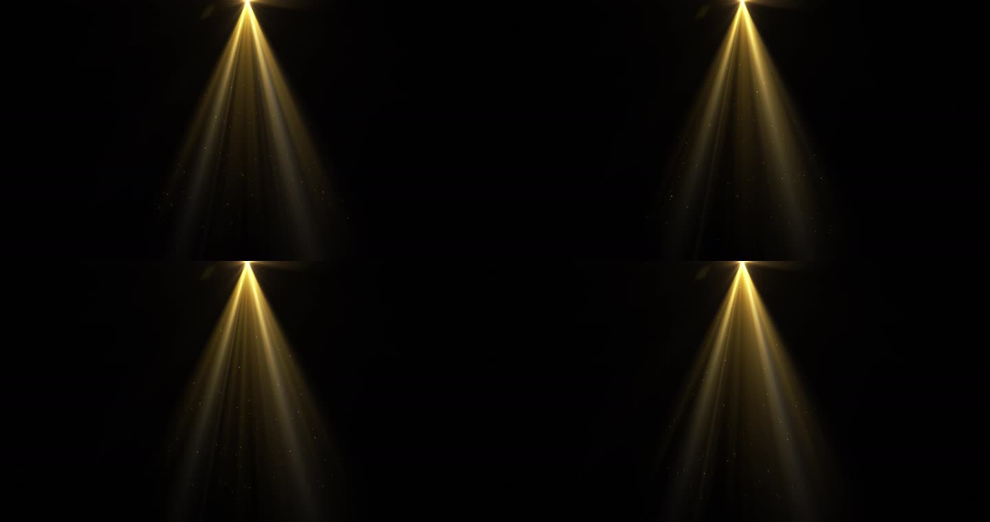 金色粒子聚光灯光束4K