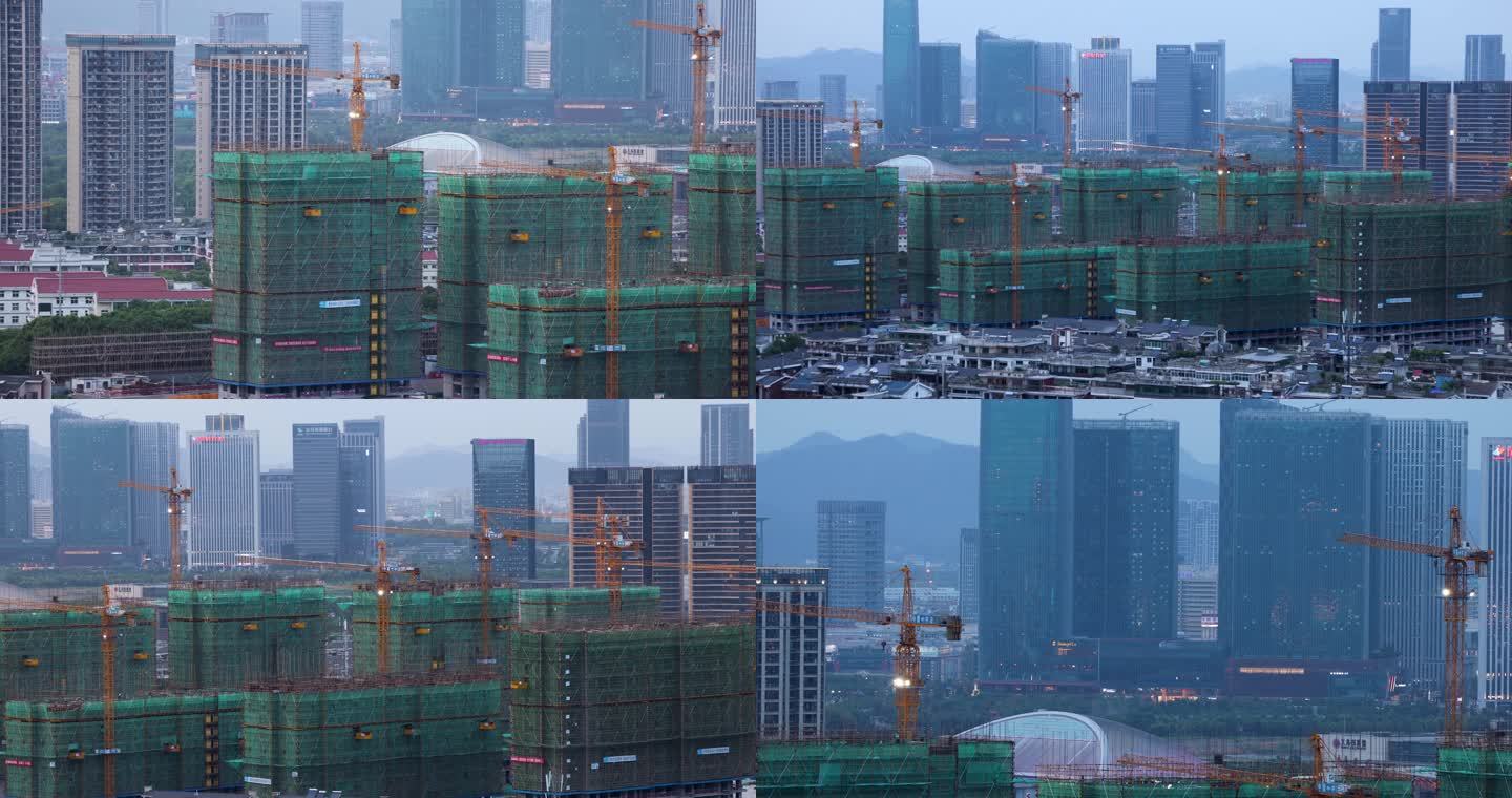 义乌城市建设风光长焦拍摄 合集
