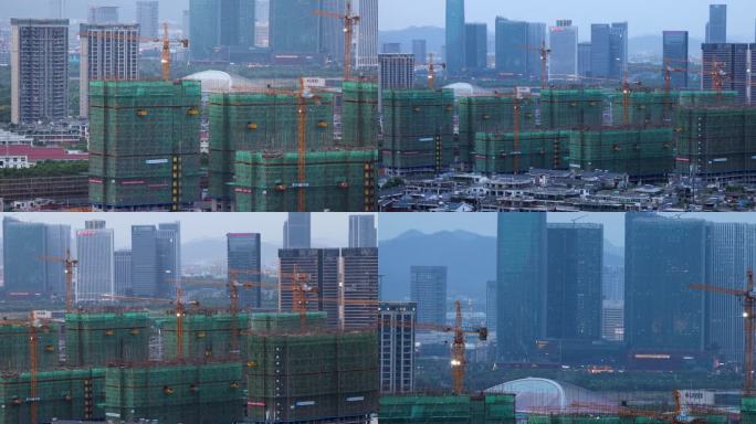 义乌城市建设风光长焦拍摄 合集