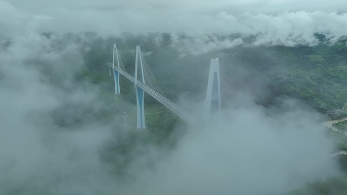 航拍贵州平塘特大桥