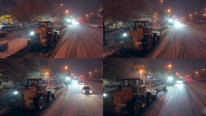 大雪 除雪 环卫工人