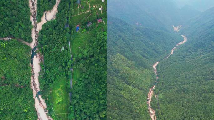 竖屏航拍贺州姑婆山景点景区