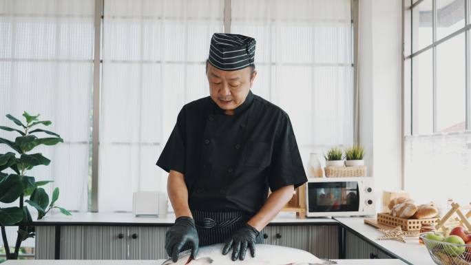 日本厨师肖像食品安全饮食健康吃货