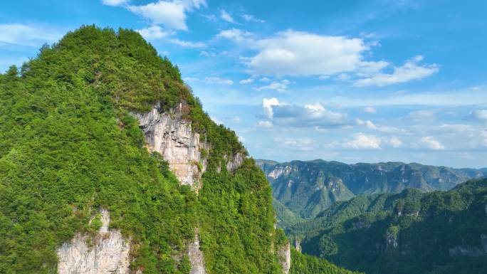 4K航拍湖南湘西山区高山德夯大峡谷3