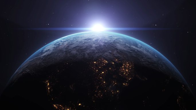 【ae工程】4k地球上空的日出