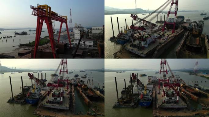 港口码头造船厂船吊装施工