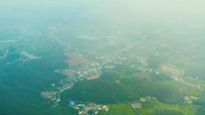 丘陵山谷农田稻田山村农村