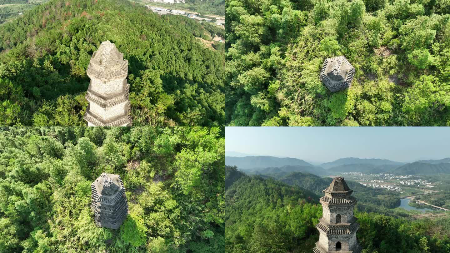 河源连平文峰塔 风水塔 航拍