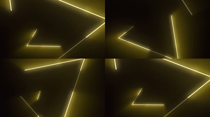 4k黄色三角形抽象音乐会背景