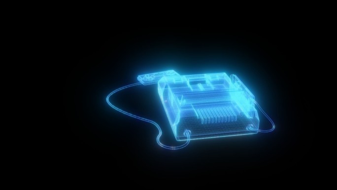发光全息插卡游戏机透明通道素材