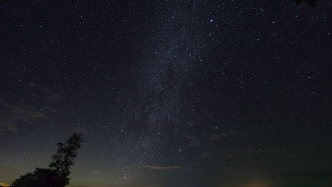 湖面上的星光时移星空银河延时摄影天空星星