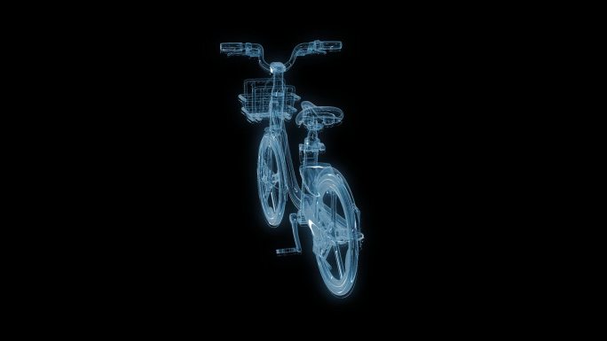 透视全息共享单车透明通道素材