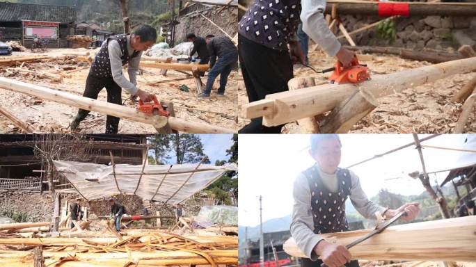 农村传统木结构房子制作