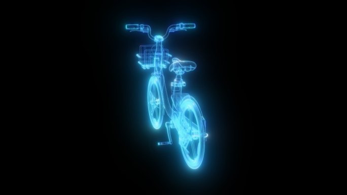 发光全息共享单车透明通道素材